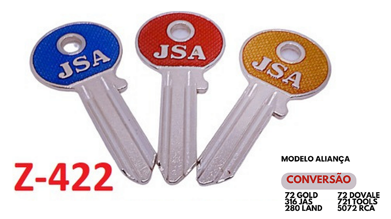 Chave Yale Z-422 Aliança ( Gold 72 ) Unidade - Distribuidora Lider