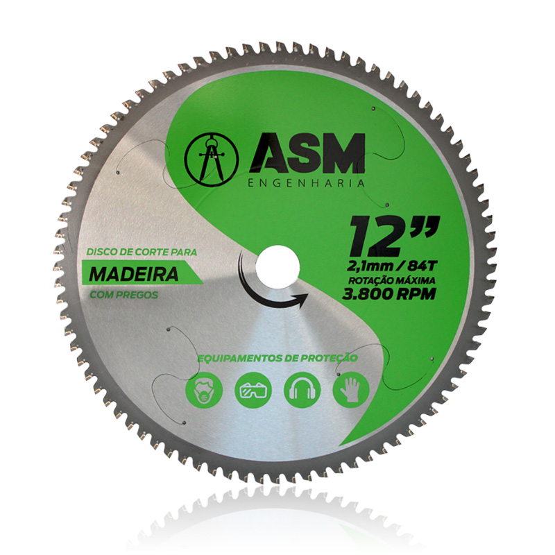 Disco de Corte para Madeira 12” 84T – Cortes rápidos em madeira