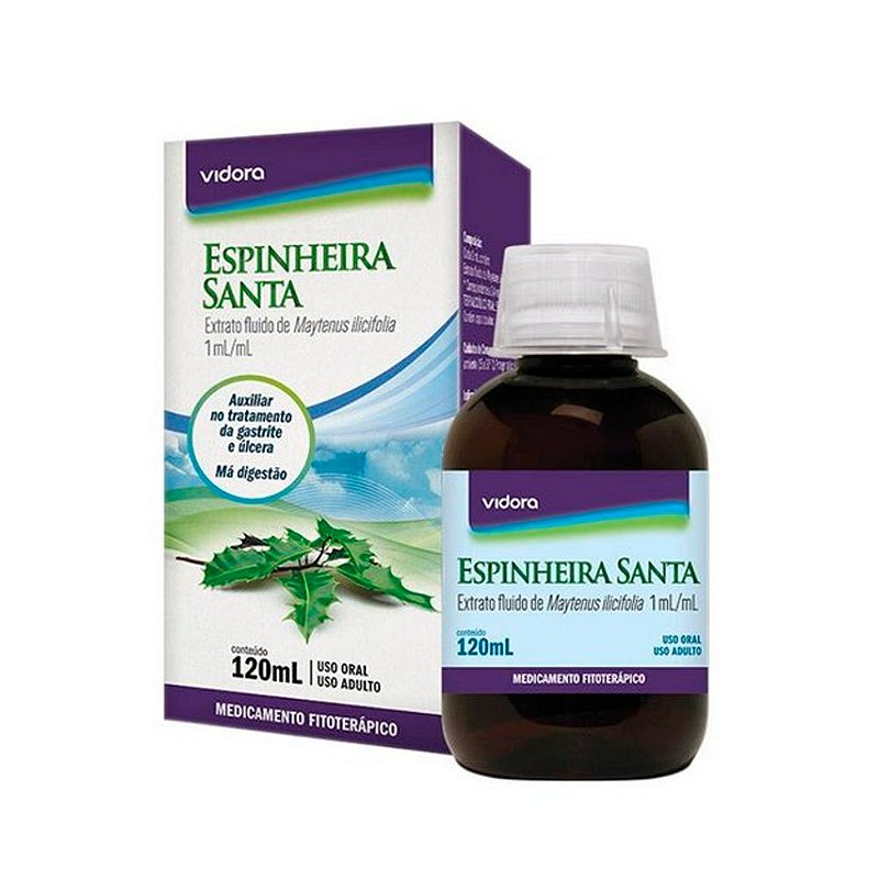 ESPINHEIRA SANTA - Extrato Fluido - 120mL - Vidora - promoção, digestã