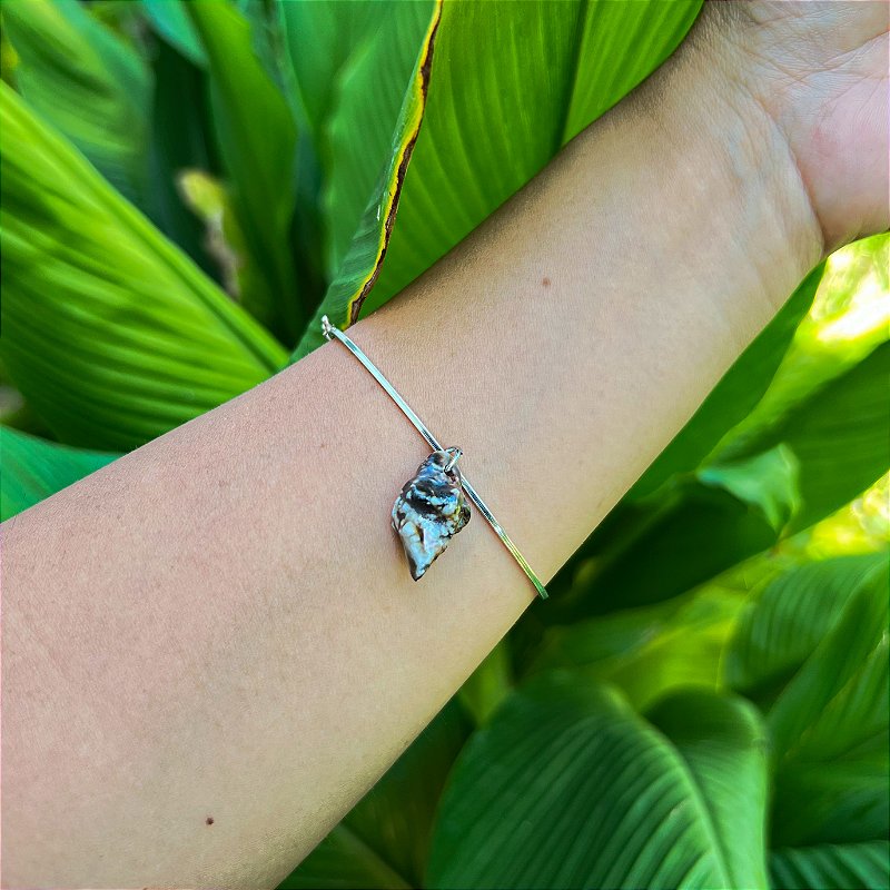 Bracelete em prata concha