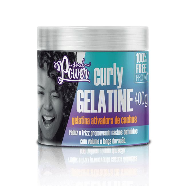 Curly Gelatine 400g Soul Power Clube Raiz Cosméticos Naturais