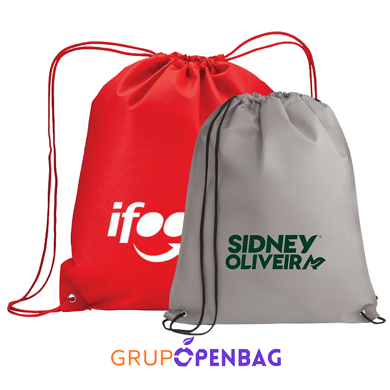 Mochila Saco em TNT personalizadas. Sacochila promocional. - SACOLAS -  MOCHILAS - ECOLÓGICAS - BAGS - OPENBAG