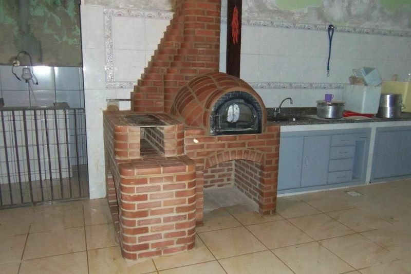 Forno de Pizza a Lenha tipo Iglu com Fogão 3 Bocas