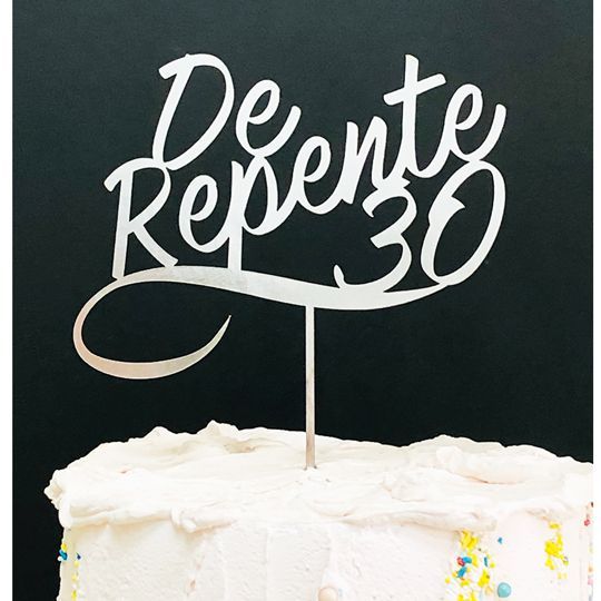 Topo de Bolo 25 anos Aniversário - Sonho Fino Party And Cake