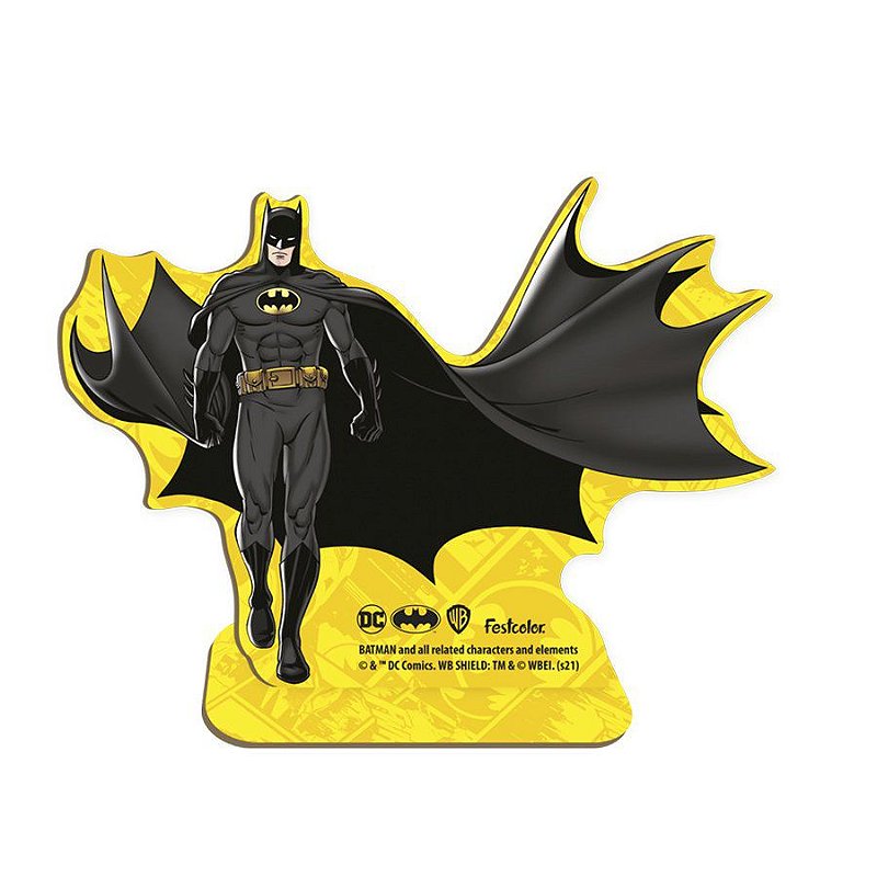 Personagem P MDF Batman Geek - 1 Unidade - Festcolor - Rizzo - Rizzo  Embalagens