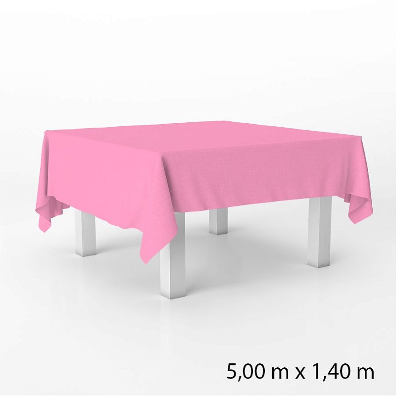 Toalha de Mesa Retangular em TNT - 140 x 500 cm - Rosa Bebê - 1 unidade -  Best Fest - Rizzo - Rizzo Embalagens