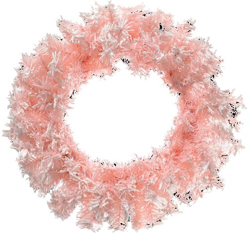 Guirlanda Decorativa - Cotton 120H Nevada Rosa/Branca - 40 Centímetros -  Cromus Natal - 1 unidade - Rizzo - Rizzo Embalagens