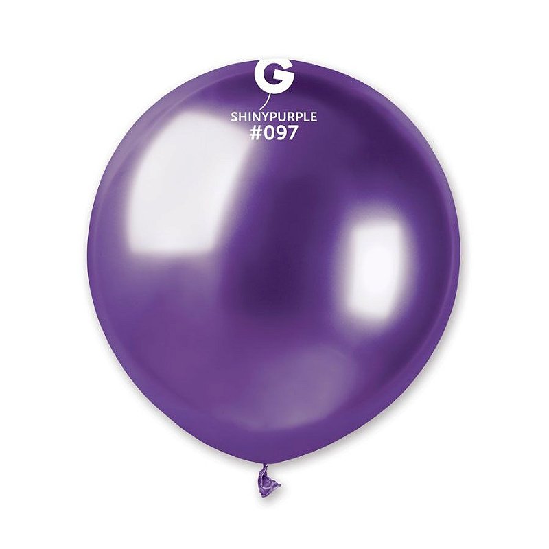 Balão de Festa Látex Shiny - Roxo #097 - Gemar - Rizzo - Rizzo Embalagens