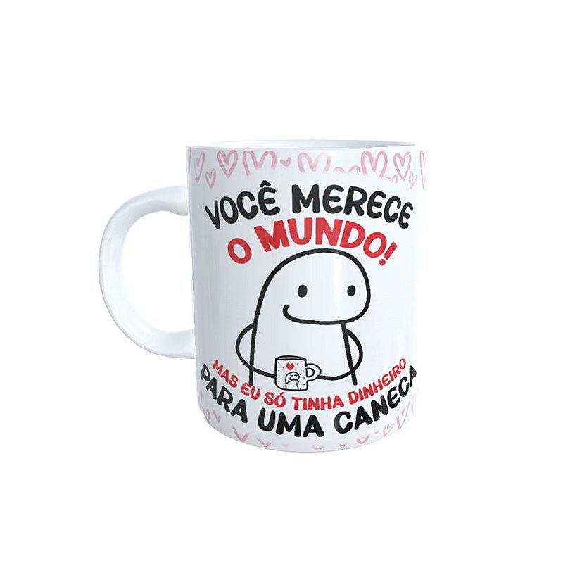 Caneca da Rainha Meme Flork Boneco Palito Rosa