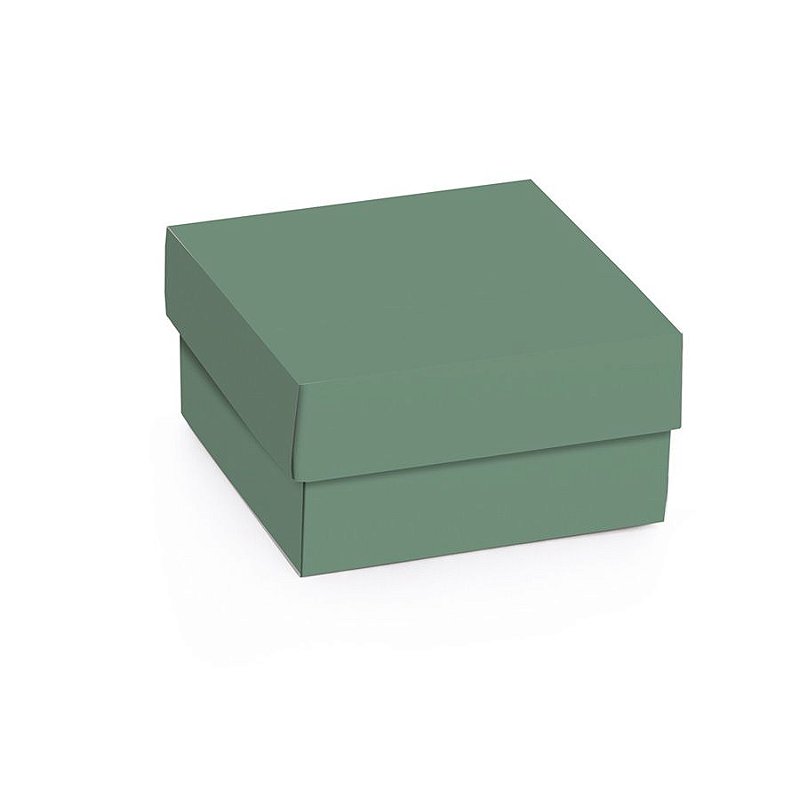 Mini Caixa Quadrada com Tampa - Natural Green - 10 unidades - Cromus ...