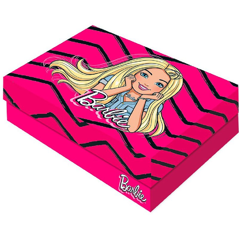 Caixa para Presente Retangular M - Barbie - 1 unidade - Festcolor - Rizzo -  Rizzo Embalagens