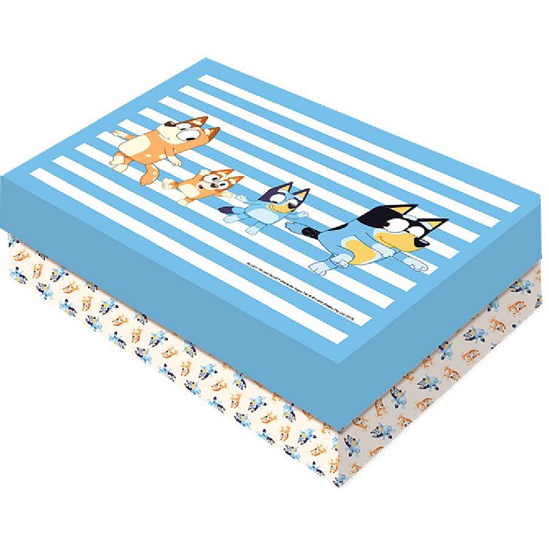 Caixa para Presente Retangular G - Bluey - 1 unidade - Festcolor