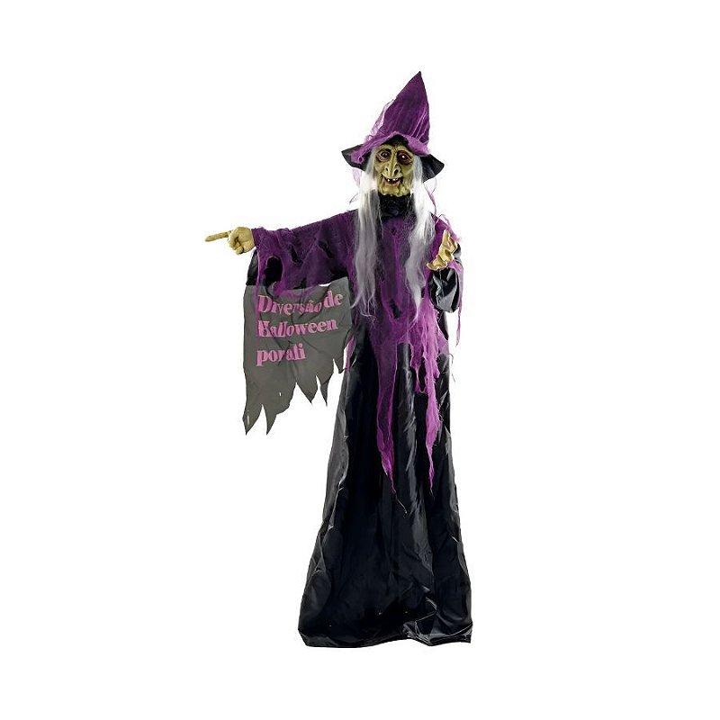 Bruxa Noemi 120 cm para Decoração de Halloween - Cromus - 1Un