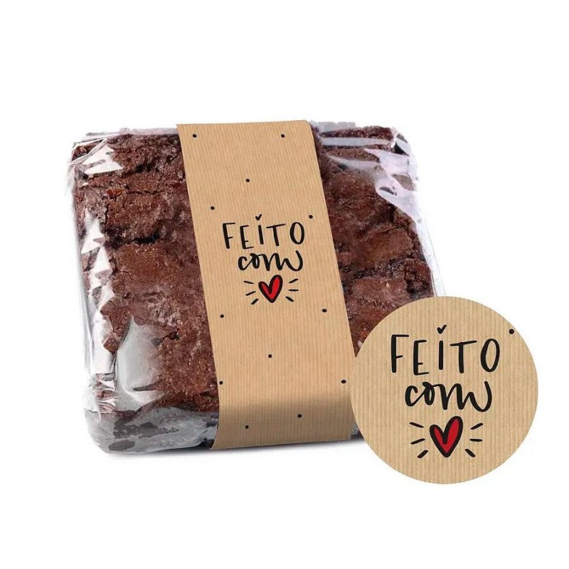 Cinta para Brownie - Feito Com Amor - 30 unidades - Cromus - Rizzo ...