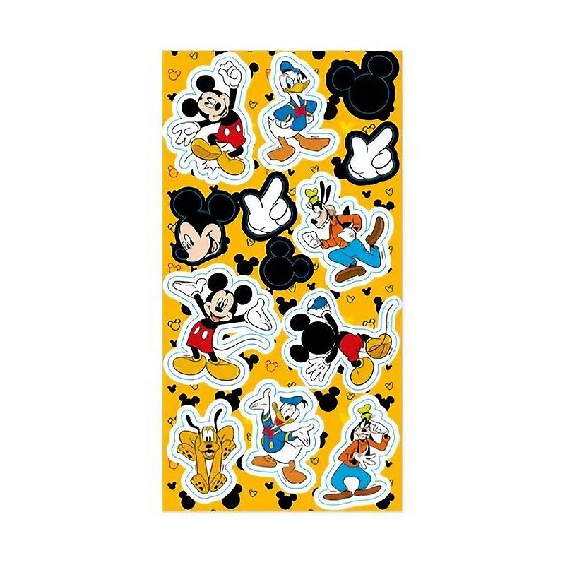 Mickey Mouse Rizzo Cartela Adesiva - Mickey Mouse - Disney - 13 unidades - Regina - Rizzo ...