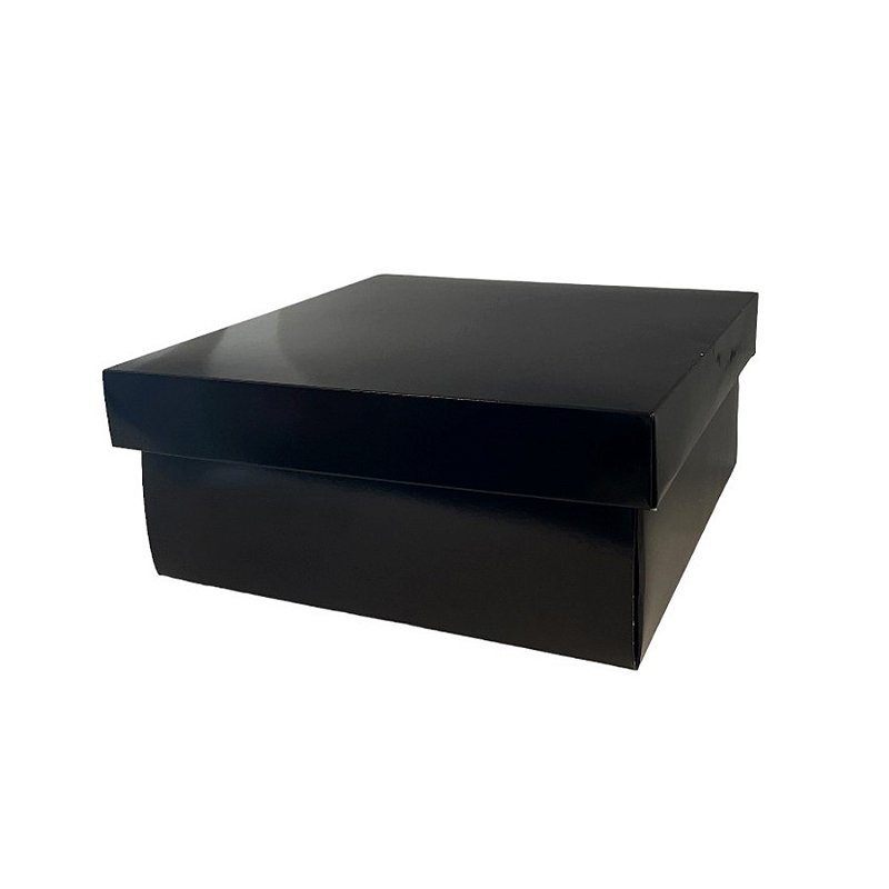 Caixa para Presente Premium Quadrada - Preta - 18,3x18,2x8cm - 5 ...