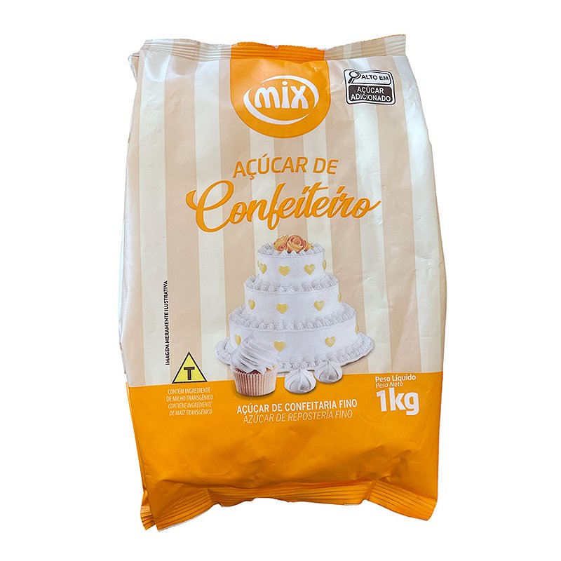 Açúcar de Confeiteiro - 1kg - 1 unidade - Rizzo - Rizzo Embalagens
