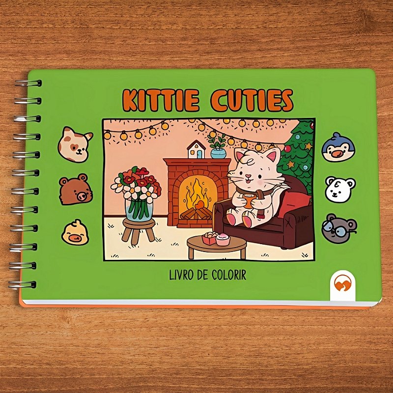 Livro Ilustrado para Colorir - Kittie Cuties - 64 páginas - 1