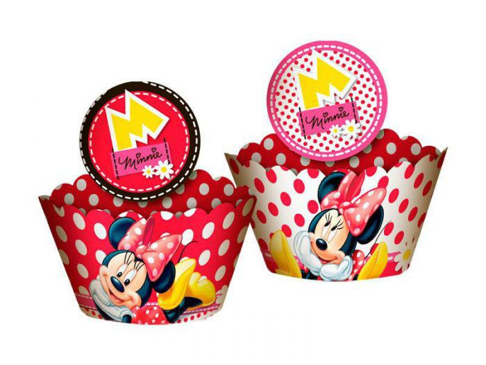 Forminha Wrap para Cupcake Festa Mickey - 12 unidades - Regina - Rizzo -  Rizzo Embalagens