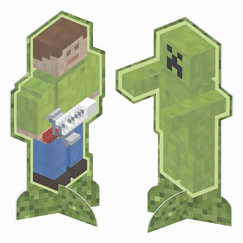 Placa Decorativa Pixel Creeper Minecraft