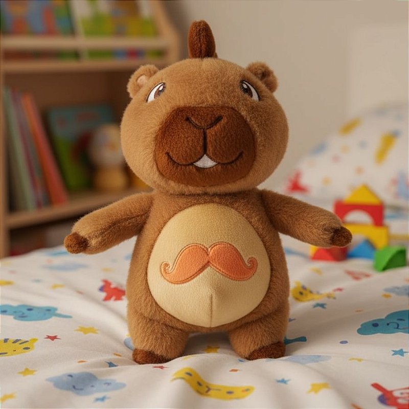 Pelúcia Mundo Bita - Capivara - 28cm - 1 unidade - Rizzo - Rizzo Embalagens