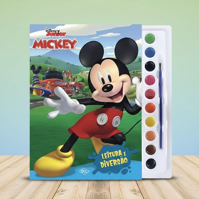 Kit Para Colorir Livro e Aquarela - Mickey Mouse - 1 unidade