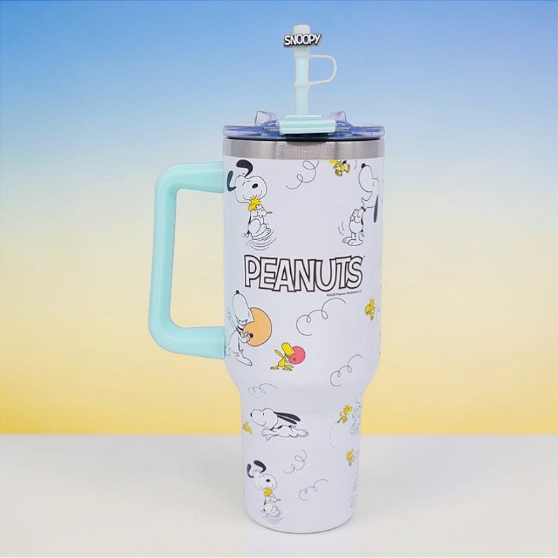 きゃますけ　SNOOPY Caneca Térmica com Canudo - Snoopy - 1,15l - 1 unidade