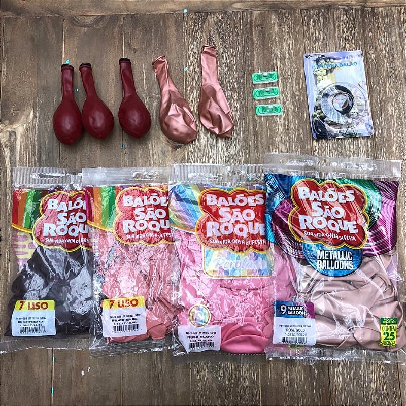 Kit Arco Balão Rose Gold 01 unidade Rizzo Balões Rizzo