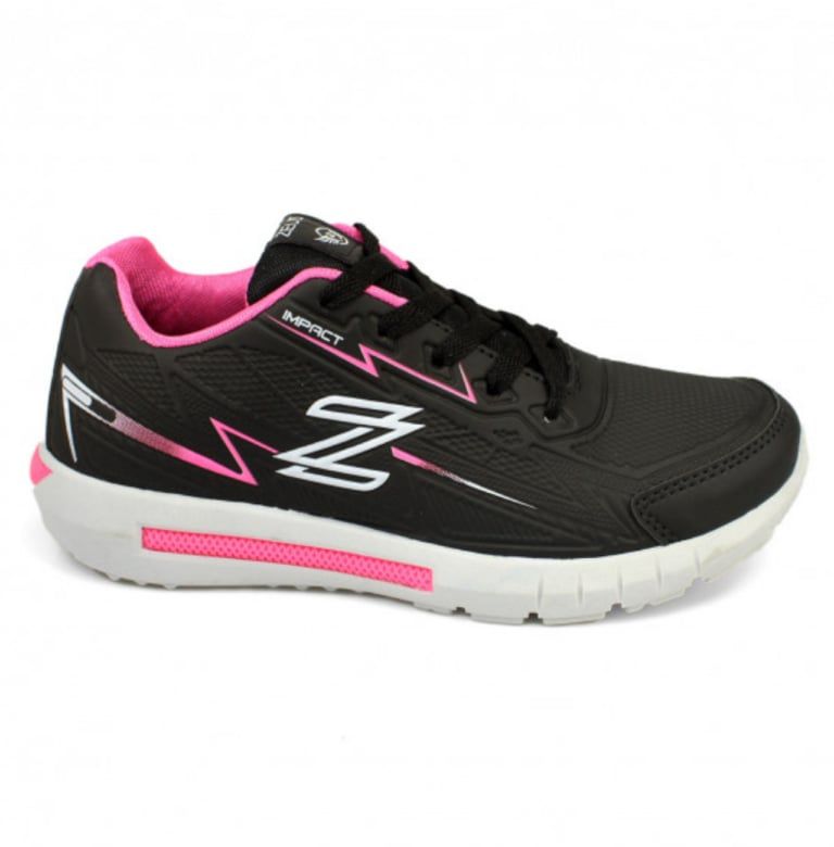 Tênis Feminino Zeuz- Preto /Pink - Pirulito Calçados