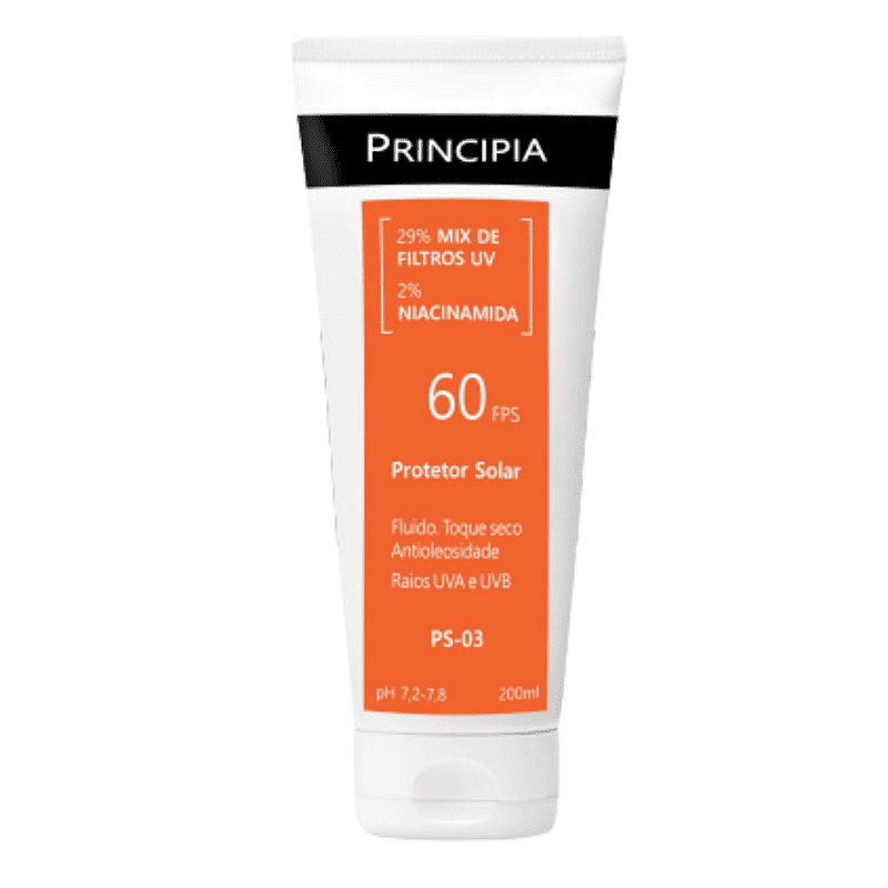 Principia Protetor Solar Corporal Fps 60 Fluido Toque Seco PS-03 200ml ...
