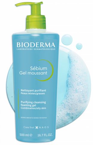 Bioderma Sebium Gel Moussant Pump 500ml - DERMAdoctor | Dermocosméticos e  Beleza com até 70%OFF