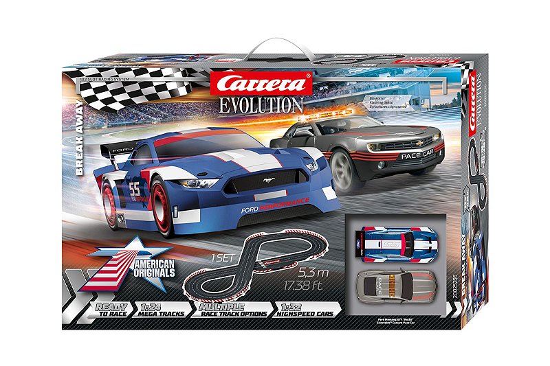 1/32 PISTA ELETRICA CARRERA BREAK AWAY 5,3M