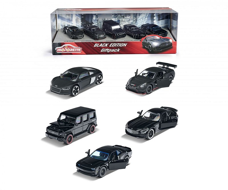 1/64 MAJORETTE CONJUNTO COM 5 PCS SERIE BLACK EDITION