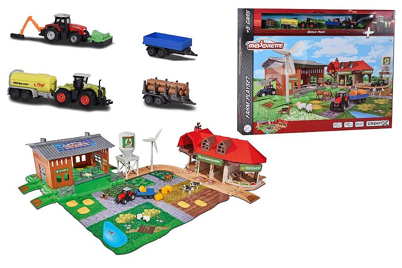 1/64 CONJUNTO PLAYSET BIG FARM COM 5 VEICULOS