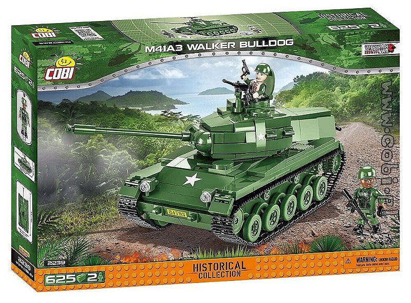 TANQUE AMERICANO M41A3 WALKER GUERRA VIETNAM BLOCOS PARA MONTAR COM 625PCS