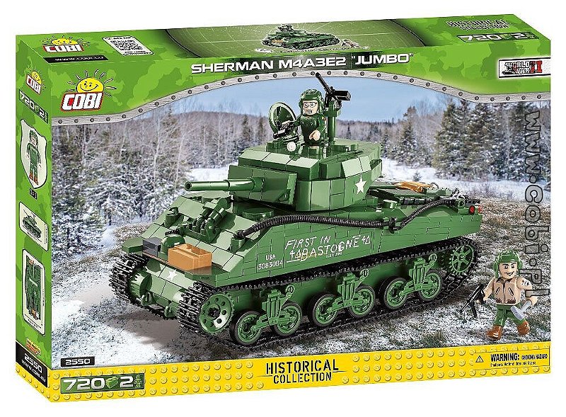 TANQUE MILITAR AMERICANO  SHERMAN M4A3E2 BLOCOS PARA MONTAR COM 720 PCS