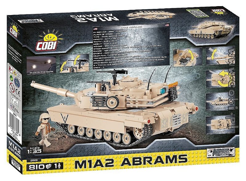 TANQUE MILITAR AMERICANO M1A2 ABRAMS BLOCOS PARA MONTAR COM 815 PCS