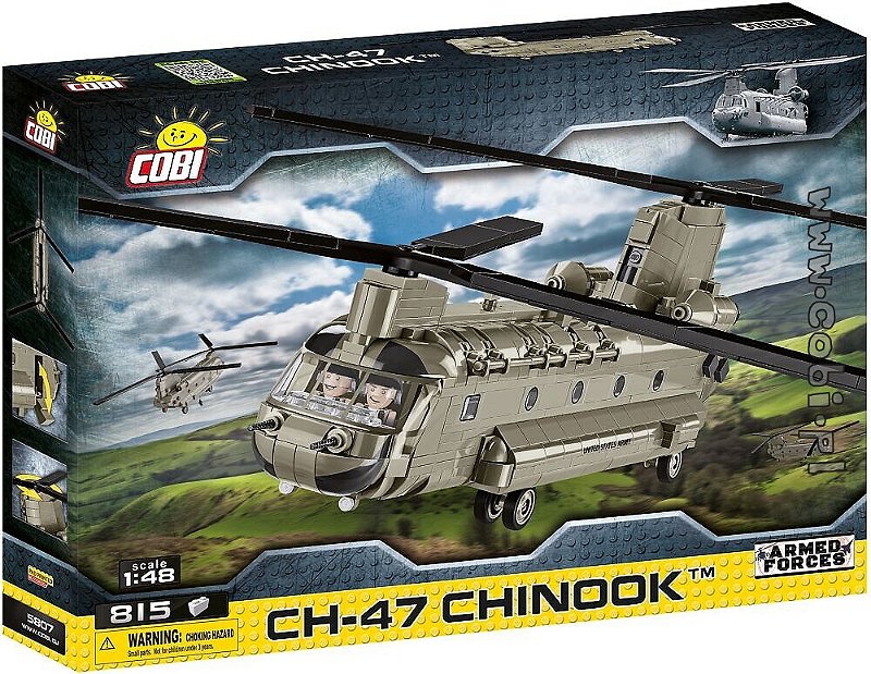 HELICOPTERO DE TRANSPORTE MILITAR CH-47 CHINOOK BLOCOS PARA MONTAR COM 815 PCS