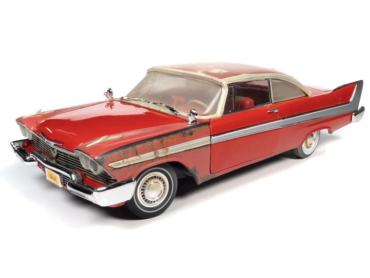 1/18 AUTO WORLD 1958 PLYMOUTH FURY CHRISTINE PARCIALMENTE RESTAURADO