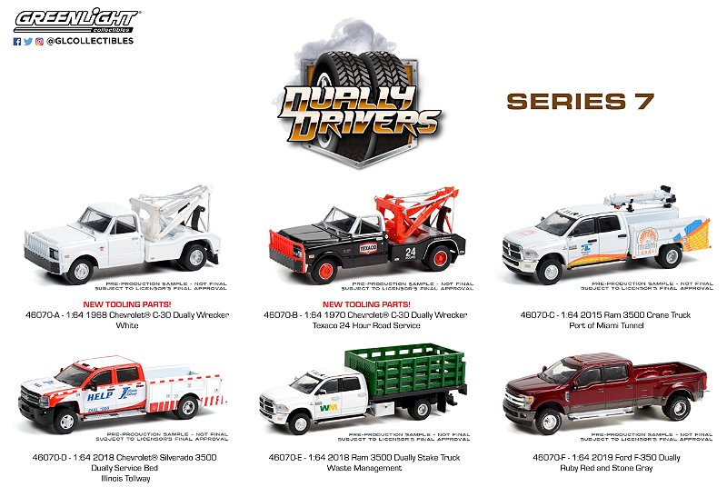 1/64 GREENLIGHT SORTIMENTO DUALLY DRIVERS SERIE 7 22