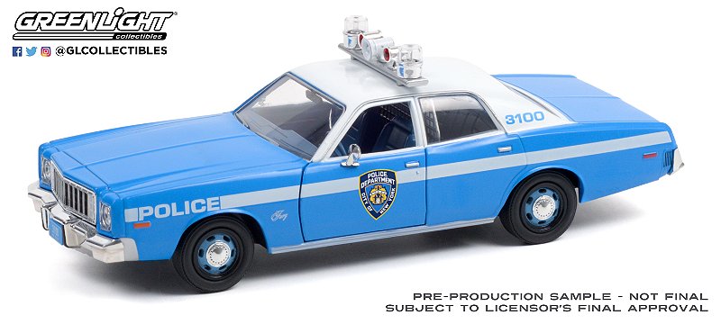 1/24 GREENLIGHT HOT PURSUIT 1975 PLYMOUTH FURY