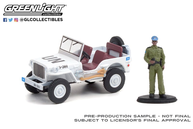 1/64 GREENLIGHT 1942 WILLYS MB JEEP UNITED NATIONS