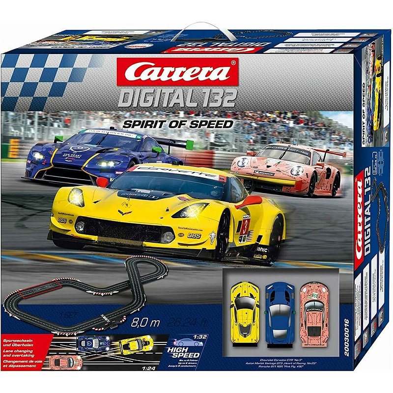 1/32 PISTA ELÉTRICA CARRERA  SPIRIT OF SPEED 8M