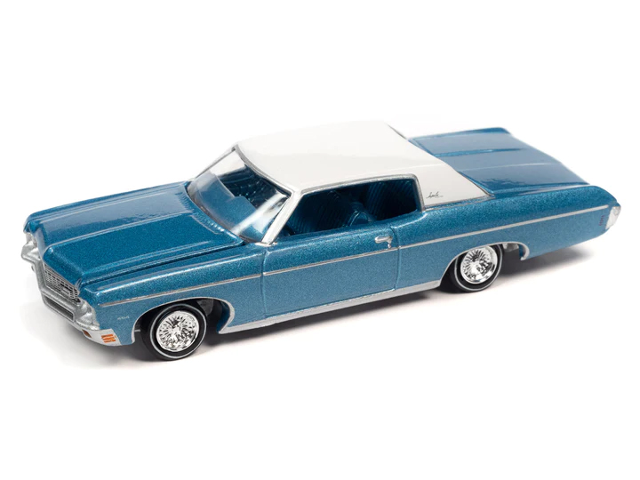 1/64 AUTO WORLD 1970 CHEVY IMPALA LOWRIDER BLUE