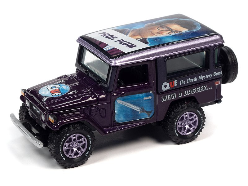 1/64 JOHNNY LIGHTNING 1980 TOYOTA LAND CRUISER CLUE PURPLE