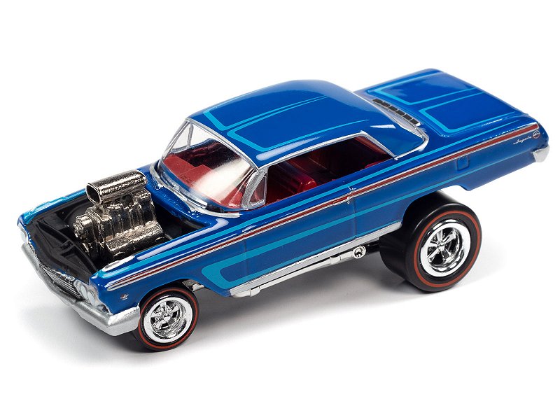 1/64 JOHNNY LIGHTNING 1962 CHEVY IMPALA DEEP BLUE