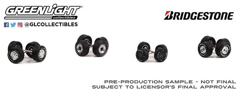 1/64 GREENLIGHT AUTO BODY SHOP SERIE 7 BRIDGESTONE TIRES SOLID PACK