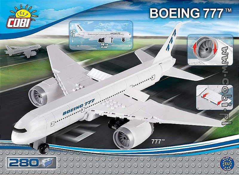 AVIÃO BOEING 777 BLOCOS PARA MONTAR COM 280 PÇS