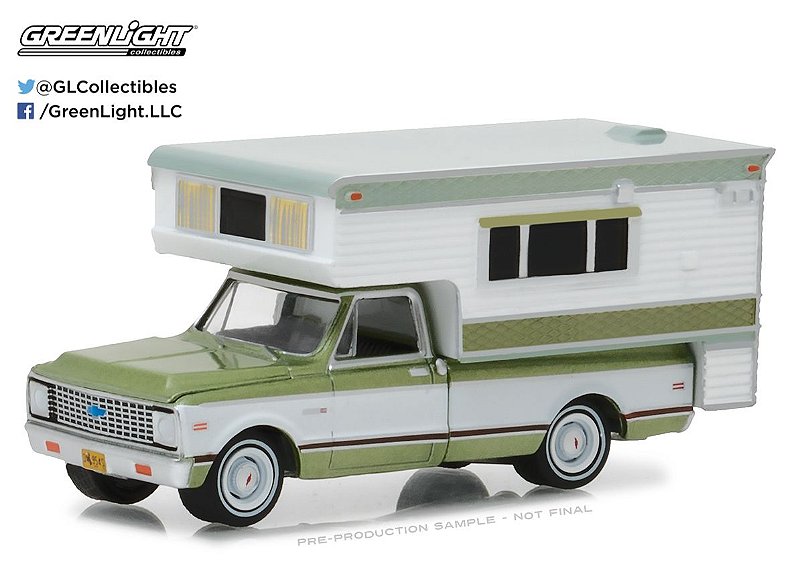 1972 CHEVY C10 CHEYENNE WITH LARGE CAMPER 1/64