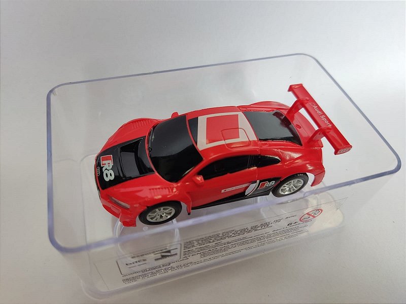 AUDI R8 VERMELHO PARA PISTA ELÉTRICA  1/64